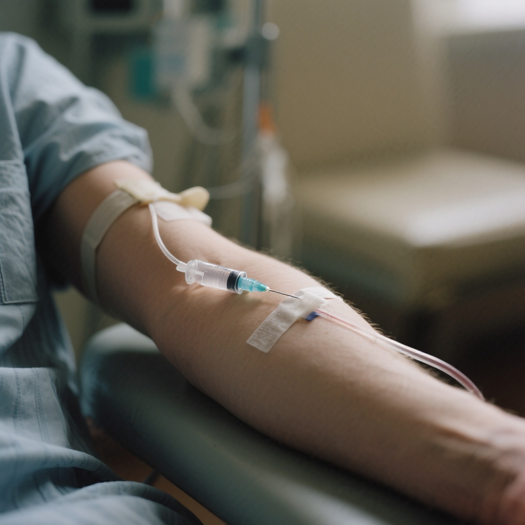 infusão intravenosa de medicamento